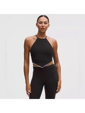 🆕🖤 Lululemon Stitch Trim Halter Tank Top - Black
